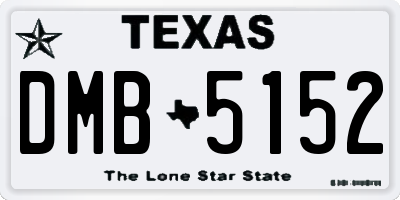 TX license plate DMB5152