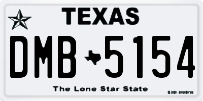 TX license plate DMB5154