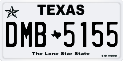 TX license plate DMB5155