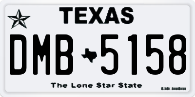 TX license plate DMB5158