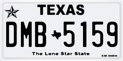 TX license plate DMB5159