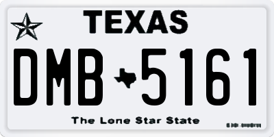 TX license plate DMB5161