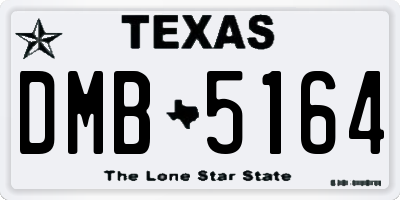 TX license plate DMB5164