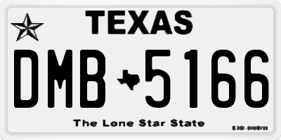 TX license plate DMB5166