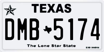 TX license plate DMB5174