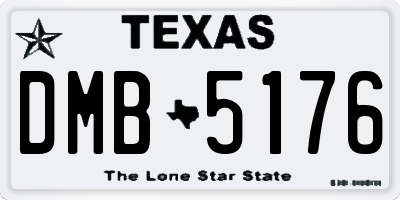 TX license plate DMB5176