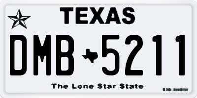 TX license plate DMB5211