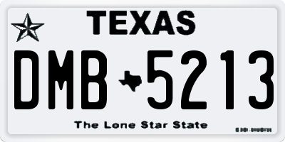 TX license plate DMB5213