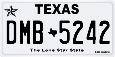 TX license plate DMB5242