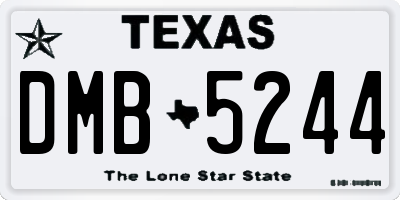 TX license plate DMB5244