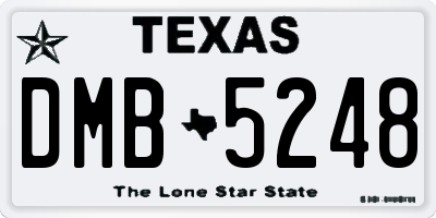 TX license plate DMB5248