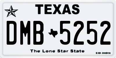 TX license plate DMB5252