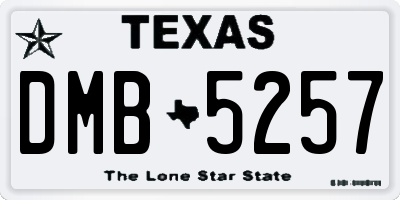 TX license plate DMB5257