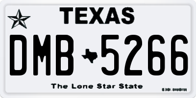TX license plate DMB5266