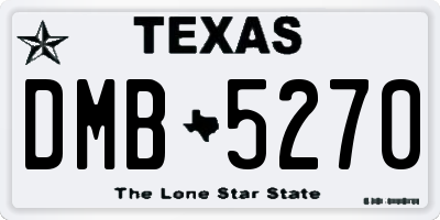 TX license plate DMB5270