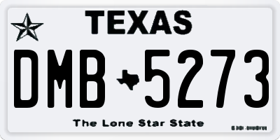 TX license plate DMB5273