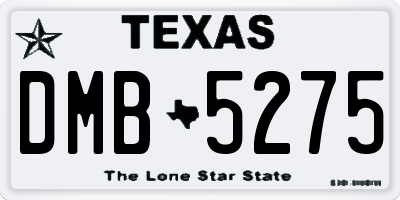 TX license plate DMB5275
