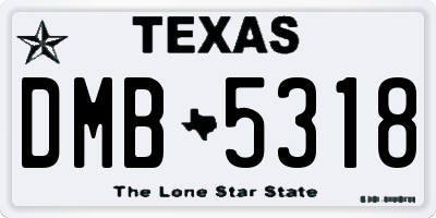 TX license plate DMB5318
