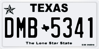 TX license plate DMB5341