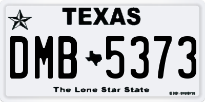 TX license plate DMB5373