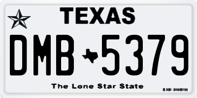 TX license plate DMB5379