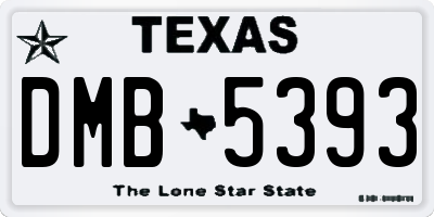 TX license plate DMB5393