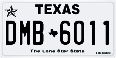 TX license plate DMB6011
