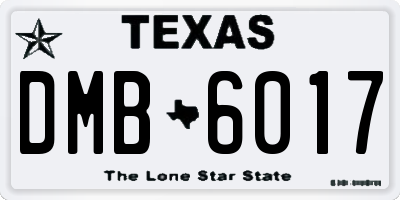 TX license plate DMB6017