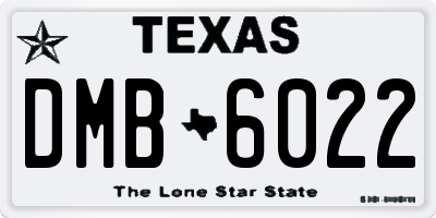 TX license plate DMB6022