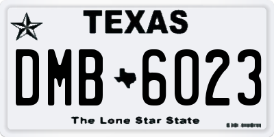 TX license plate DMB6023