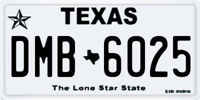 TX license plate DMB6025