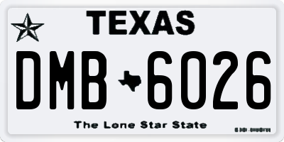 TX license plate DMB6026