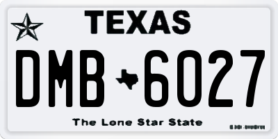 TX license plate DMB6027