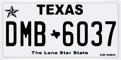 TX license plate DMB6037