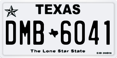 TX license plate DMB6041