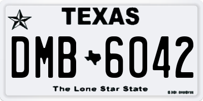 TX license plate DMB6042