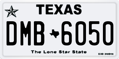 TX license plate DMB6050
