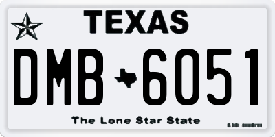 TX license plate DMB6051