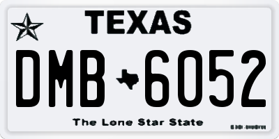 TX license plate DMB6052