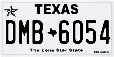 TX license plate DMB6054