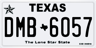 TX license plate DMB6057
