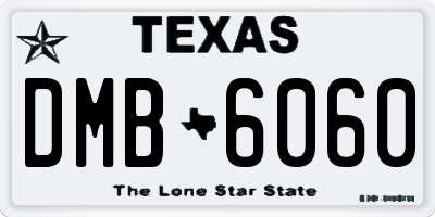 TX license plate DMB6060