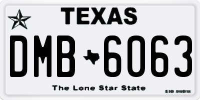 TX license plate DMB6063