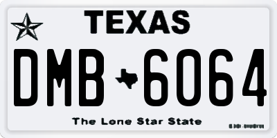 TX license plate DMB6064