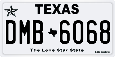 TX license plate DMB6068