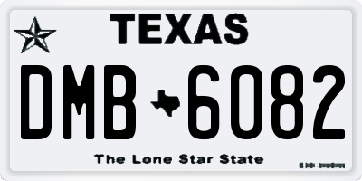 TX license plate DMB6082