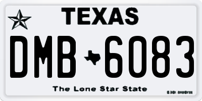 TX license plate DMB6083