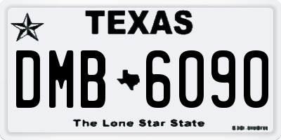 TX license plate DMB6090