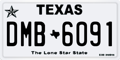 TX license plate DMB6091