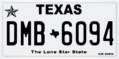 TX license plate DMB6094